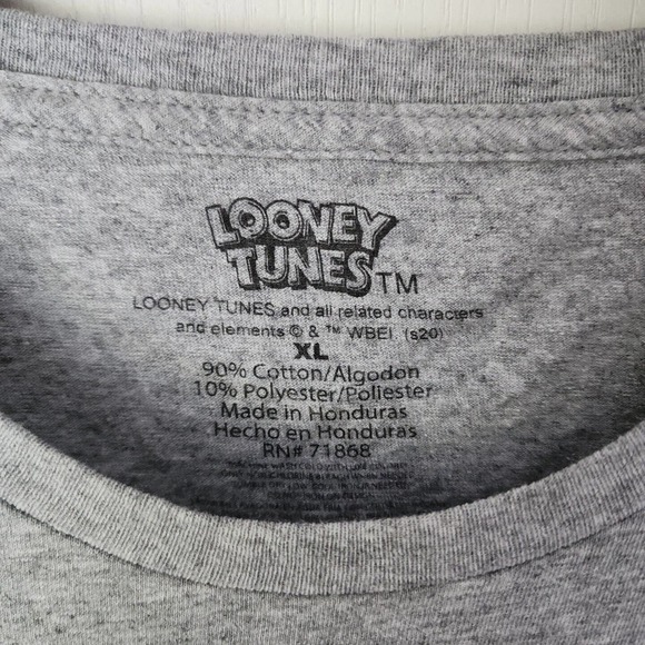 Vintage Looney Tunes Grey t shirt Size XL - Picture 3 of 4